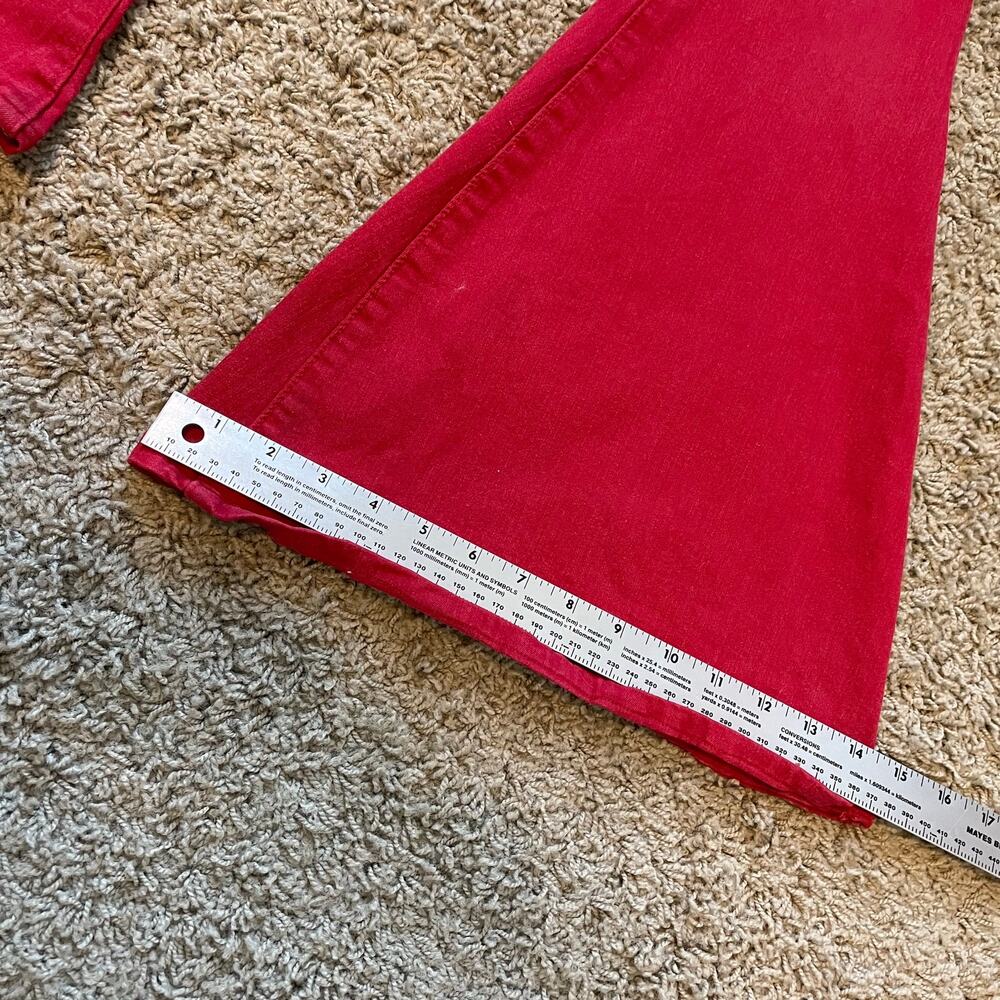 Judy Blue Gameday Red Super Flare Bell Bottom Jeans size 1/25 stretchy - Picture 8 of 12
